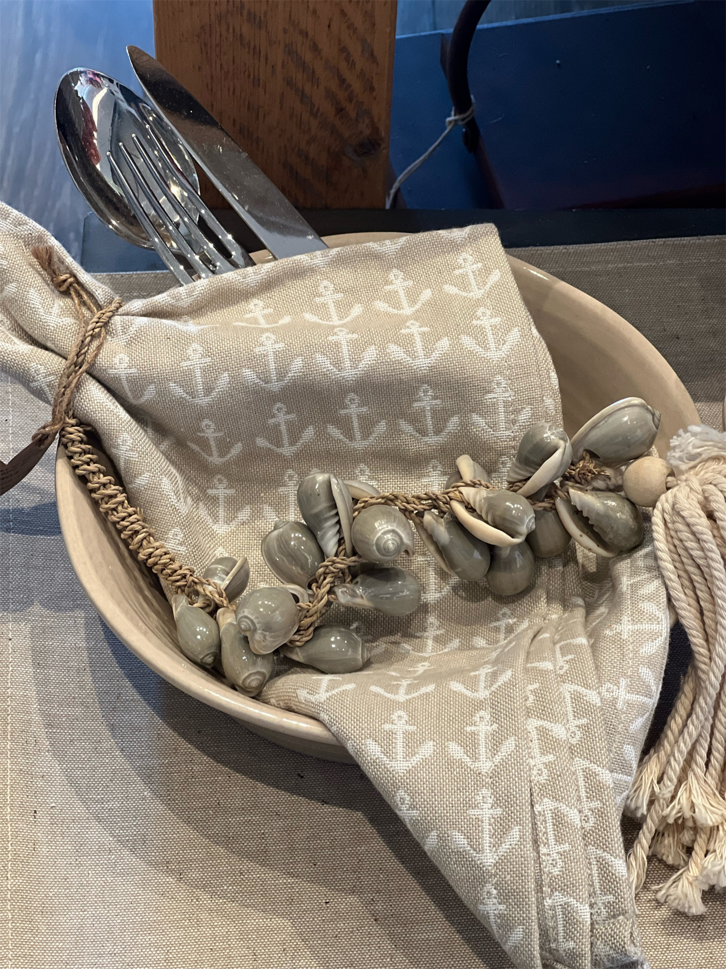 Kjøkkenhåndkle Med Ankere - Natur