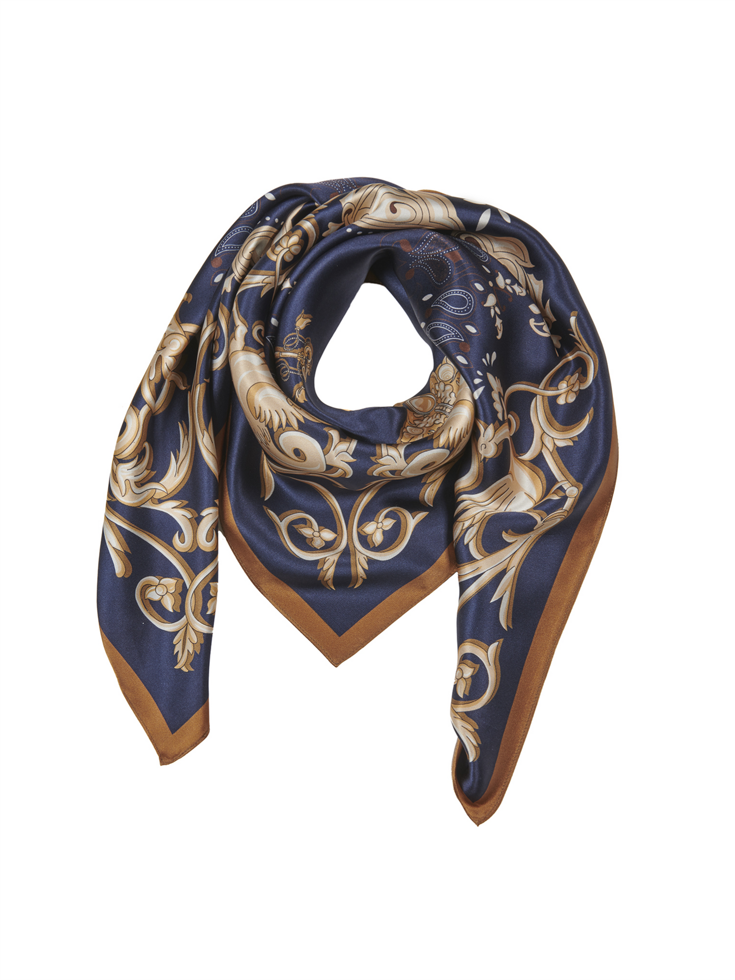 Lola Silk Scarf - Navy