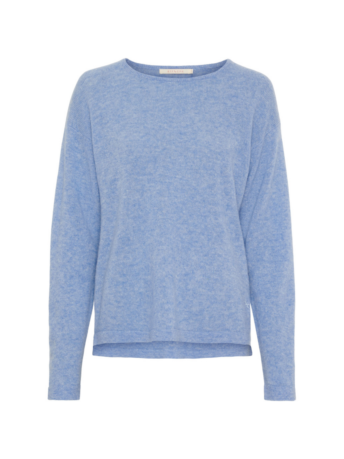 Selina Pure Cashmere Pullover - Blue Melange