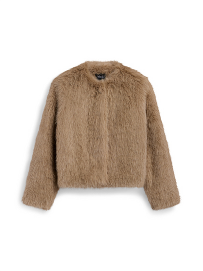 Tora Fake Fur Jacket - Beige