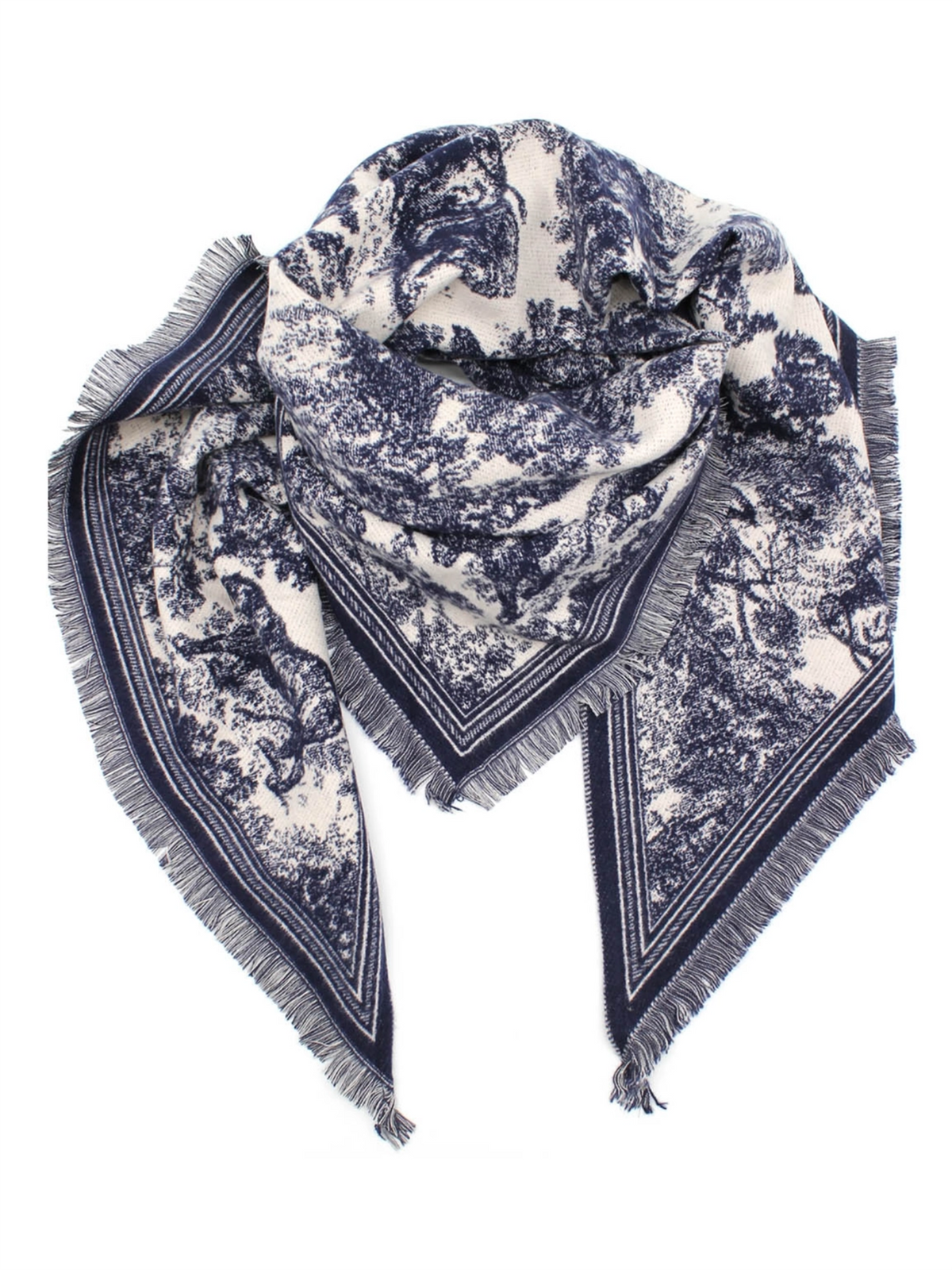 Trekantskjerf Toile de Jouy - Navy