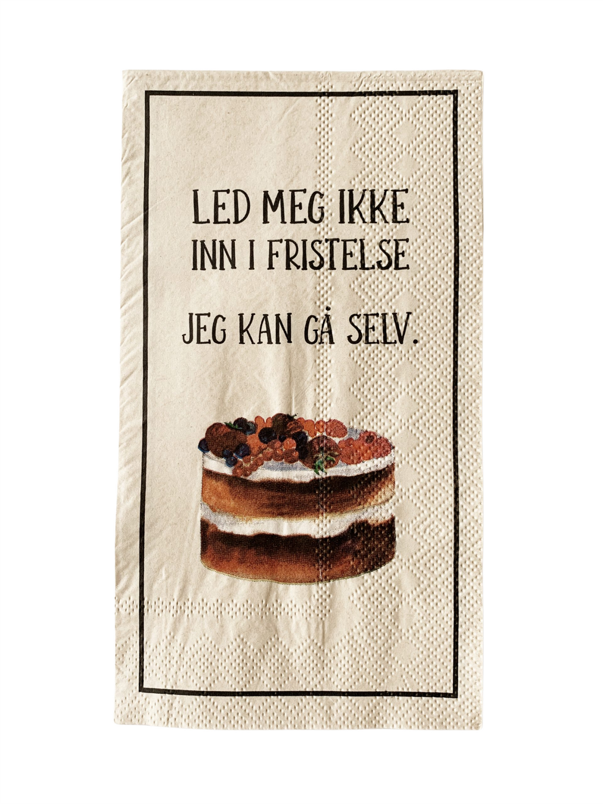 Servietter - "Led Meg Ikke Inn I Fristelse" 33x40cm