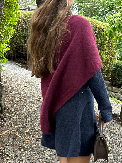 Cosy Shawl - Plum