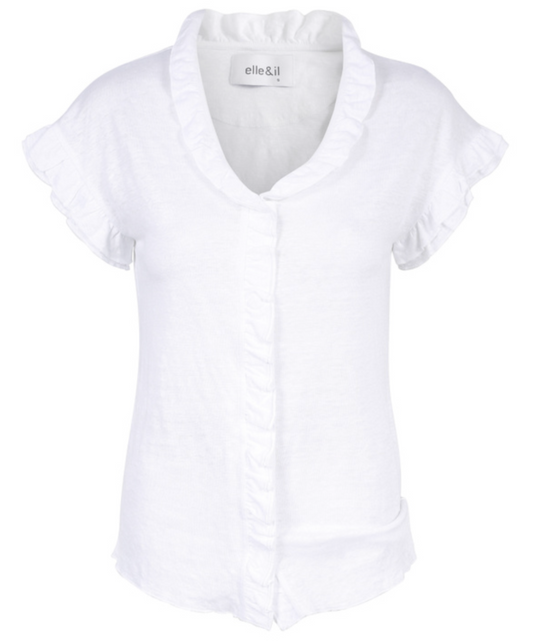 Karianne Linen Tee - White