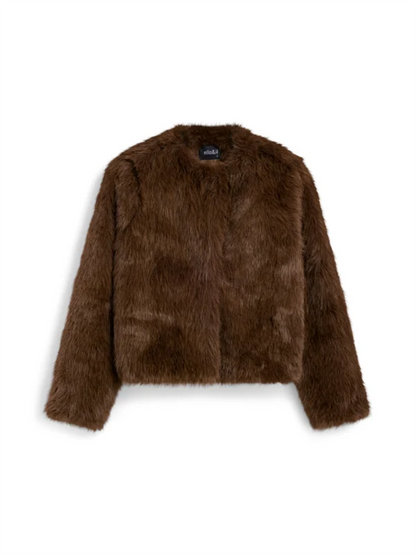 Tora Fake Fur Jacket - Brown