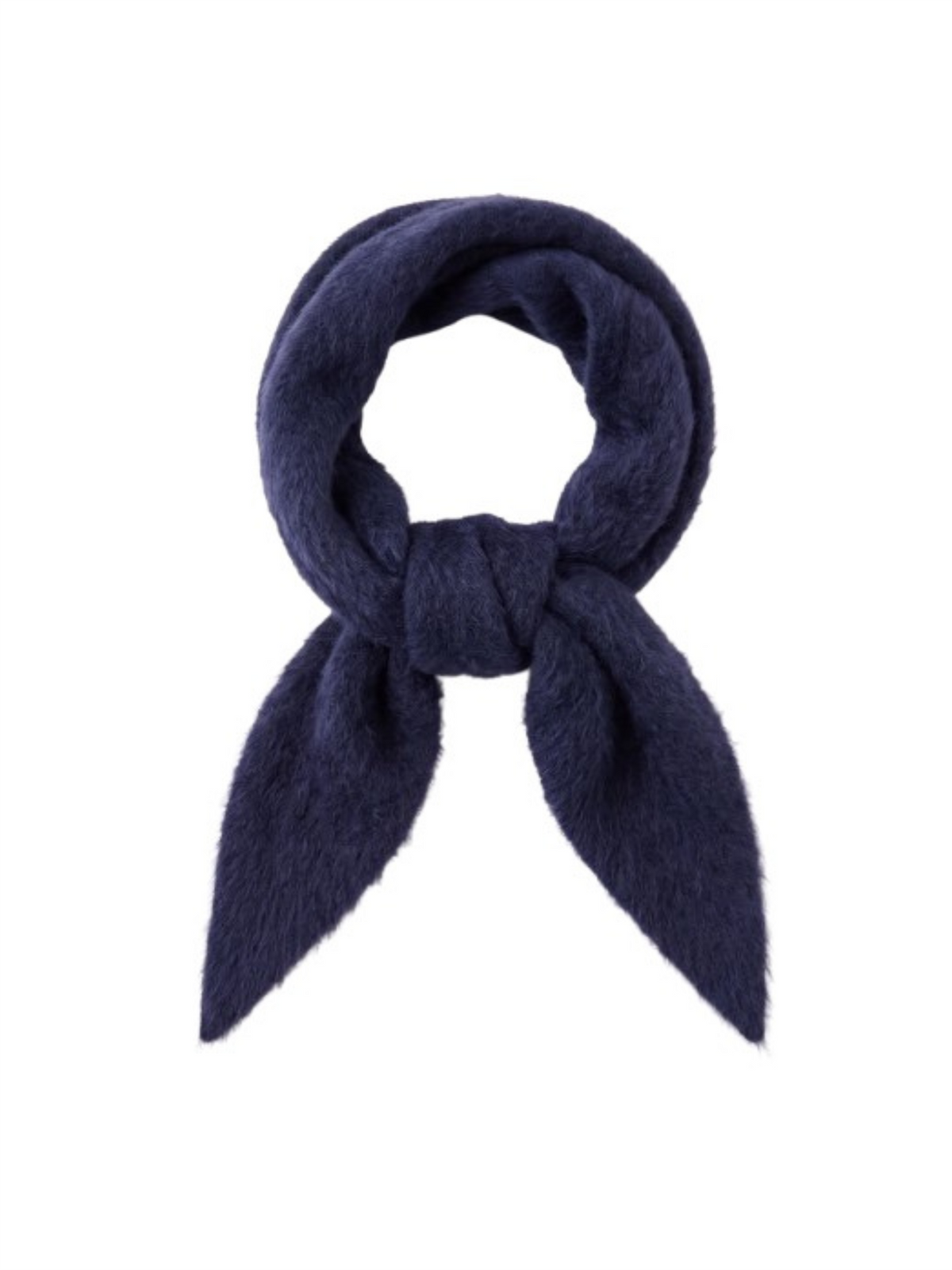 Small Scarf Brushed Cashmere - Navy