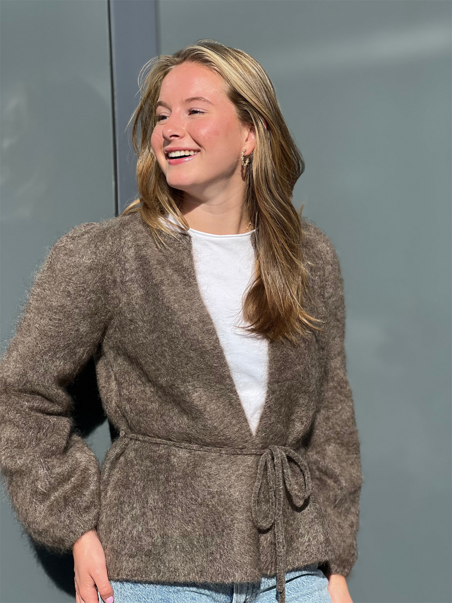 Fredrikke Chunky Cardigan - Brown