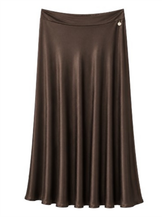 Satin Bias Cut Skirt - Moro