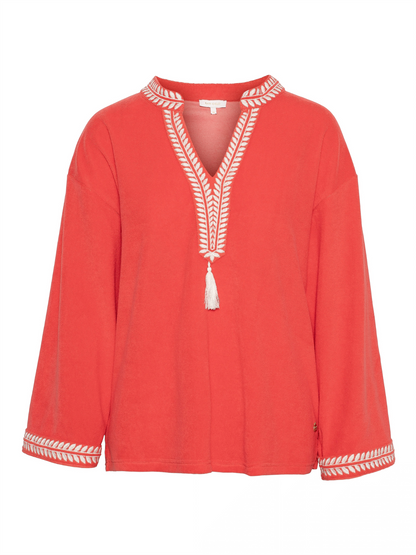 Kaftan Top - Coral