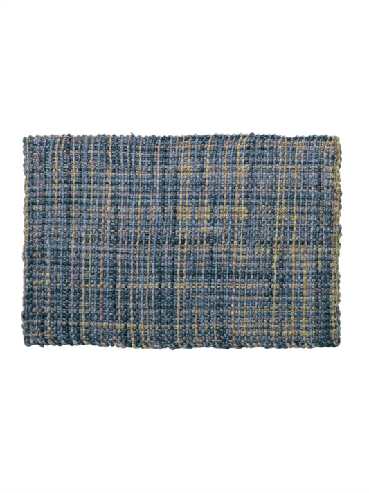 Dørmatte 60x90cm Jute - Blå/Natur
