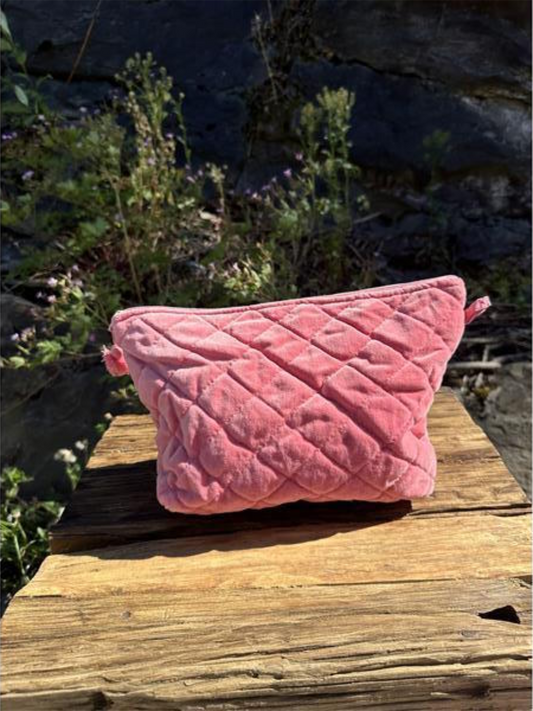 Toalettmappe Velur - Coral