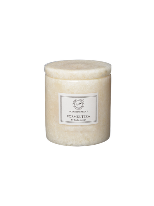 Duftlys White Stone 10x11cm - Formentera