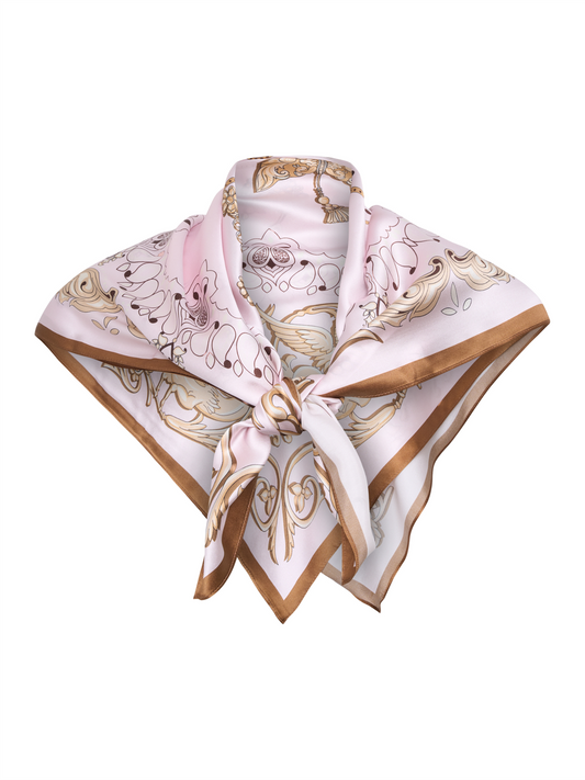 Lola Silk Scarf - Pale Rose