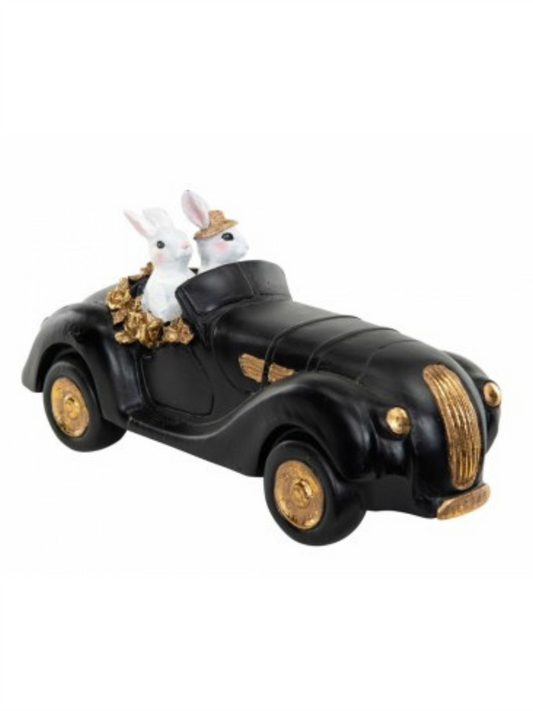 Bil Med Kaniner 22cm - Svart