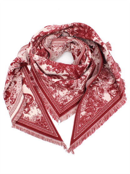 Trekantskjerf Toile de Jouy - Bordeaux