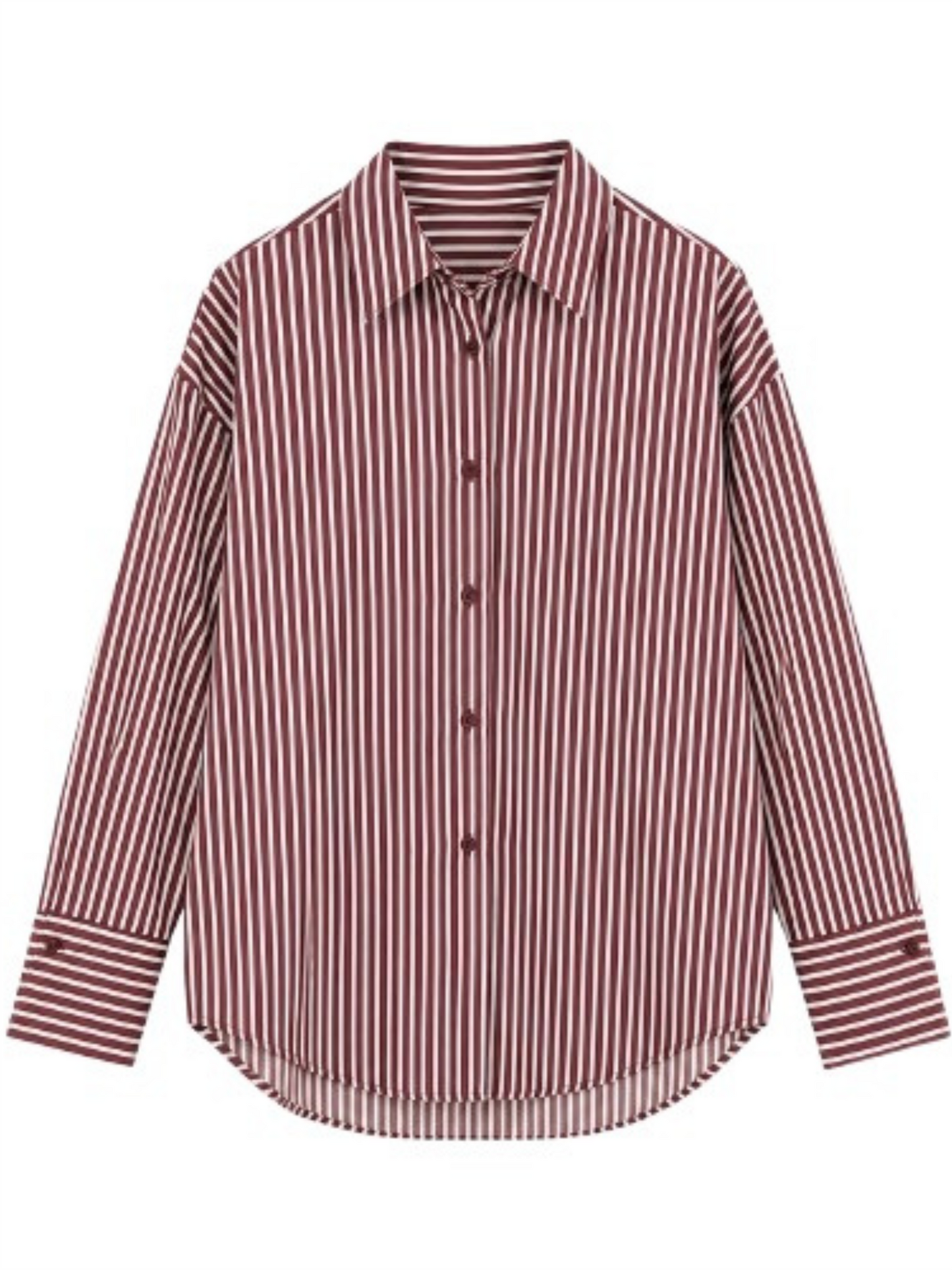 Striped Shirt - Bordeaux/Rose