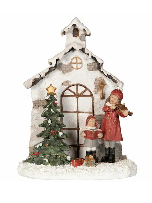 Dekorasjon - Barn Med Fiolin Led-Lys