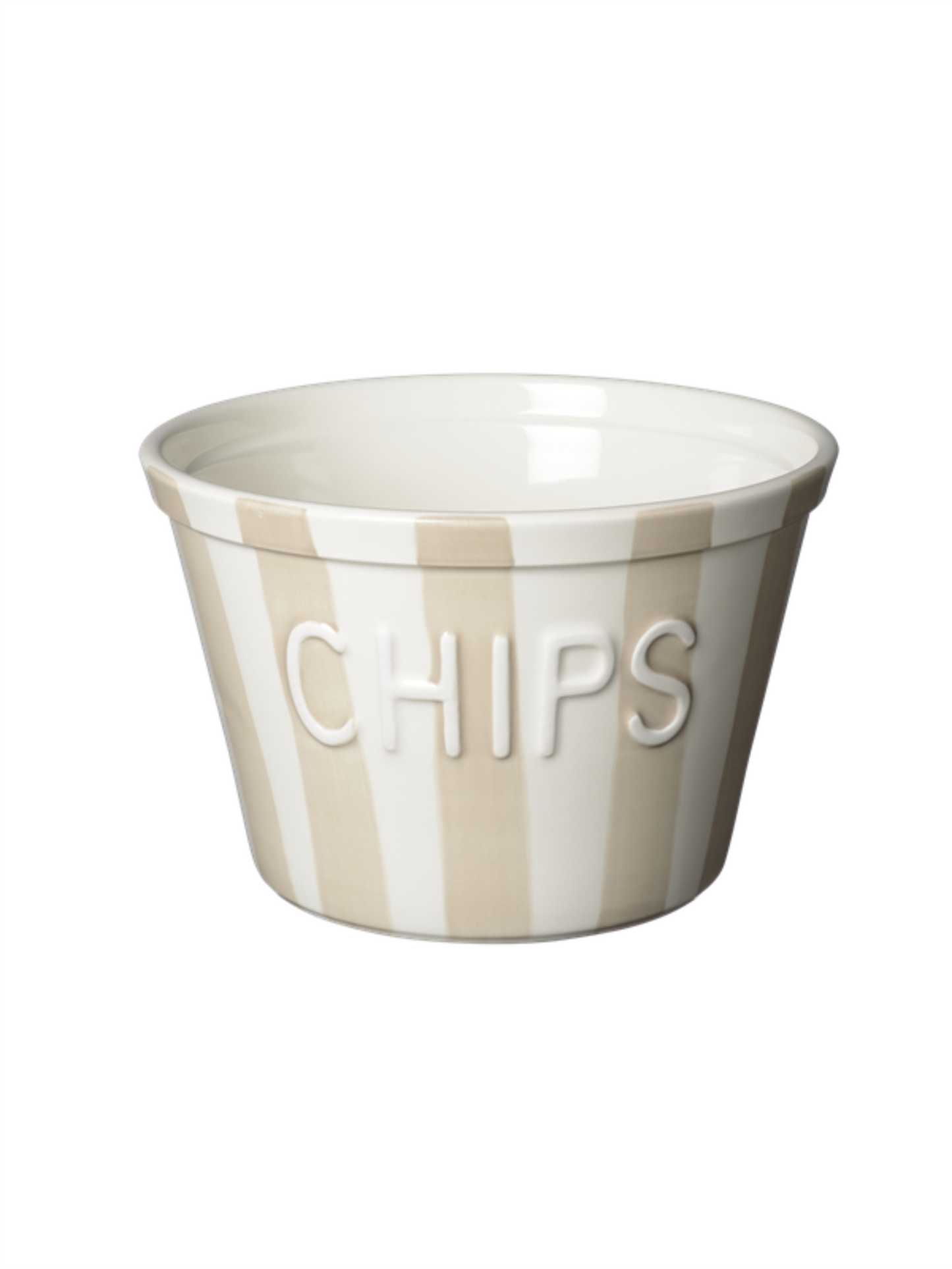 Chipsskål - Havre Stripes M/Hvit Tekst