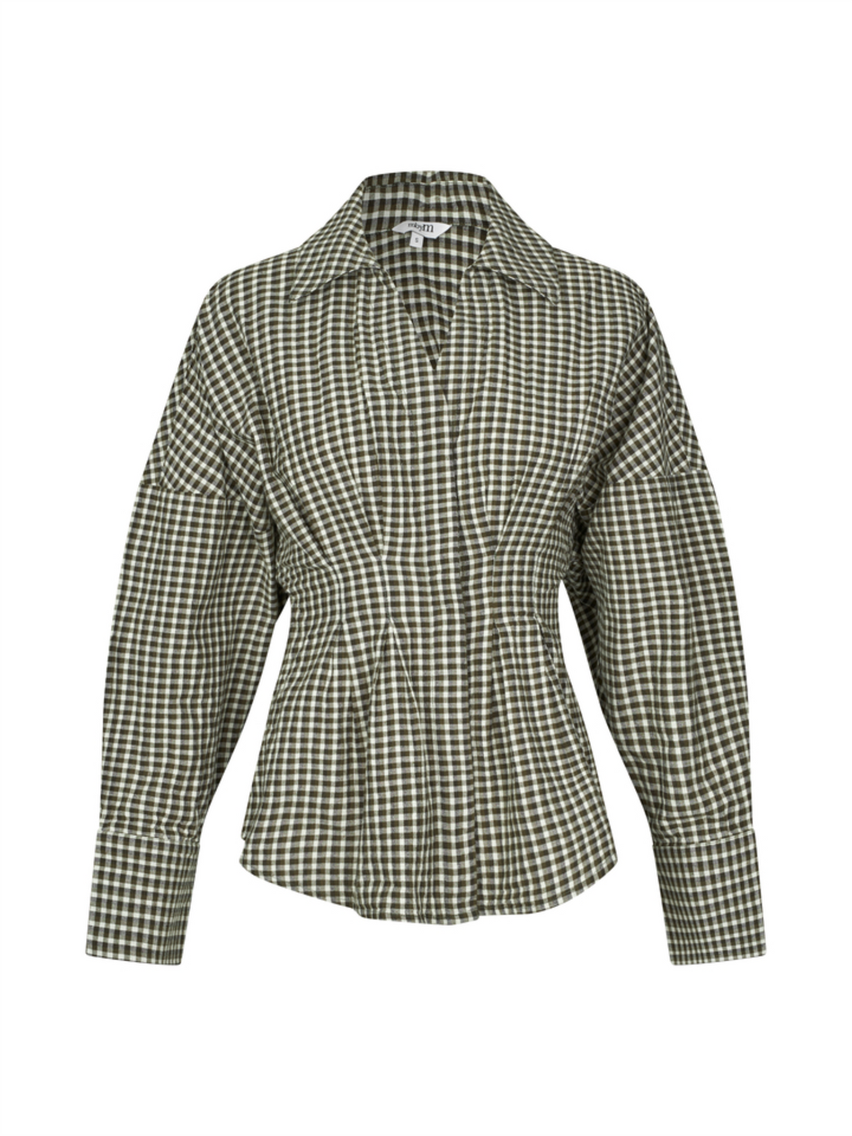 Isidor-M Blouse - Smoked Olive Check