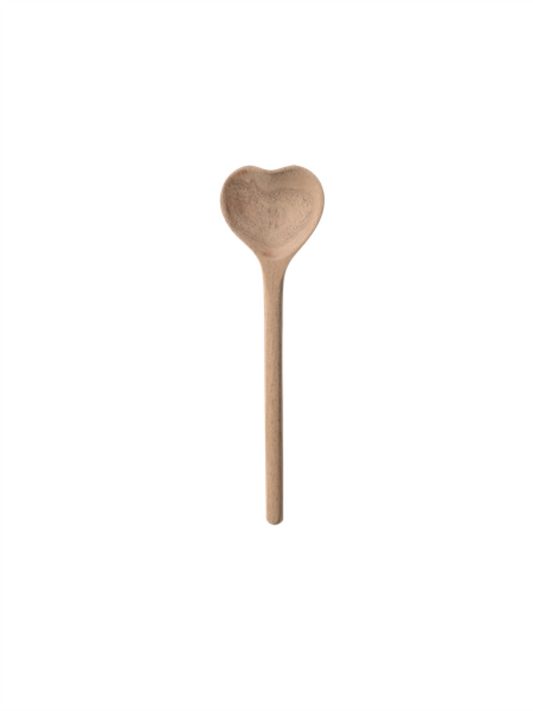 Sleiv Hjerte - Ubehandlet Teak Mini