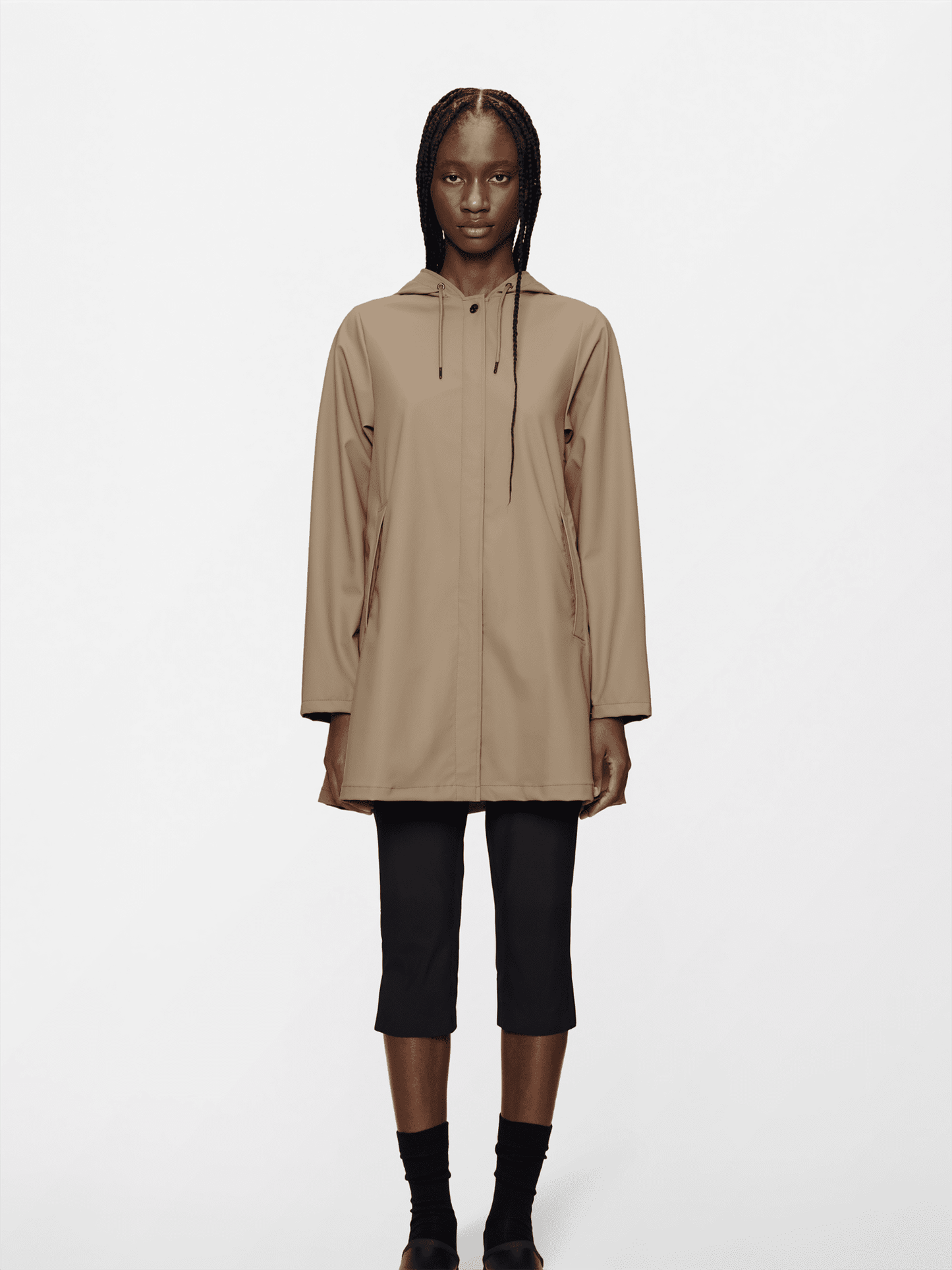 A - Line W Jacket - Beige - at home