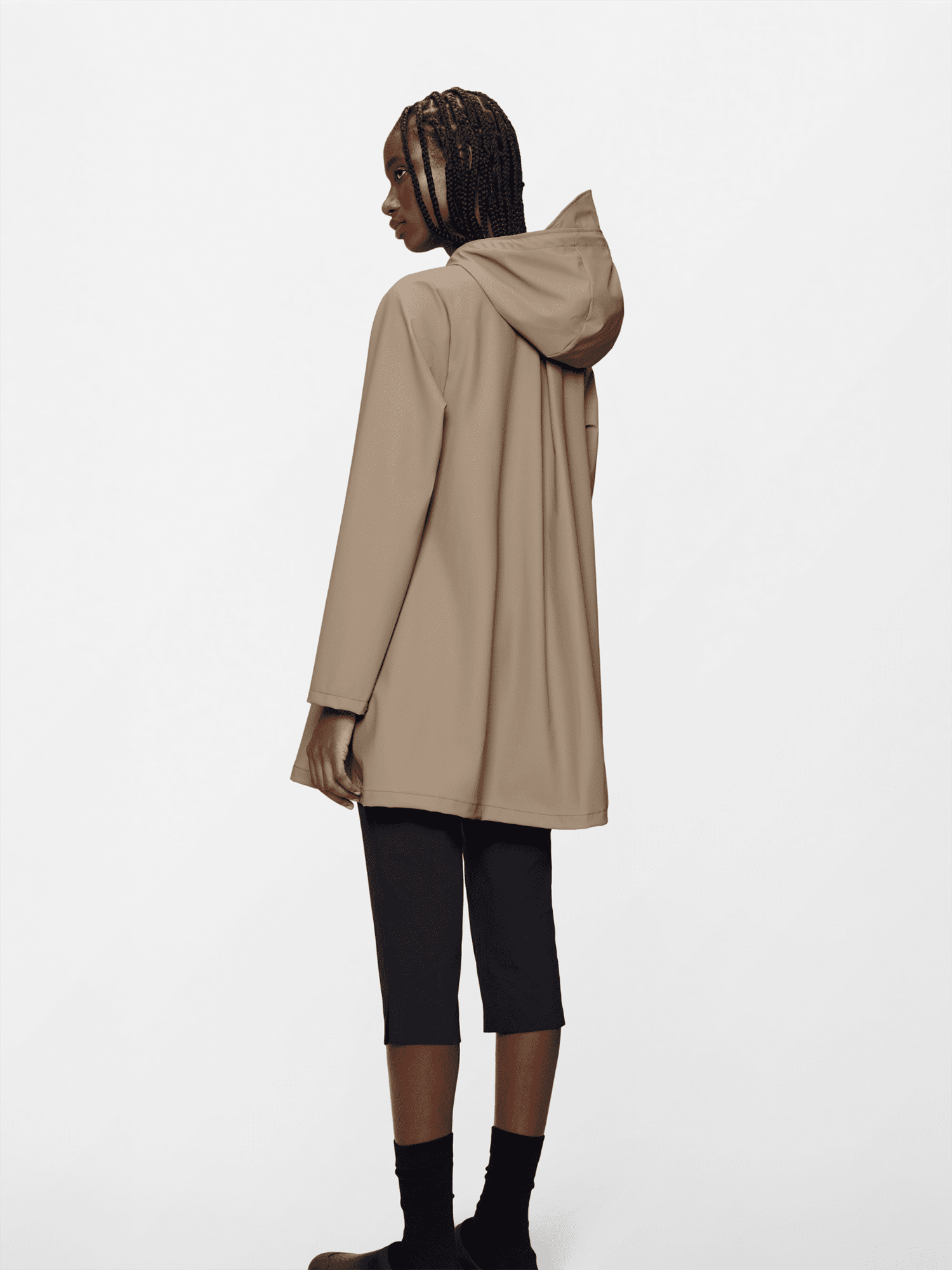 A - Line W Jacket - Beige - at home