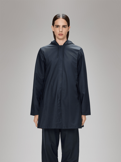 A - Line W Jacket - Navy - at home