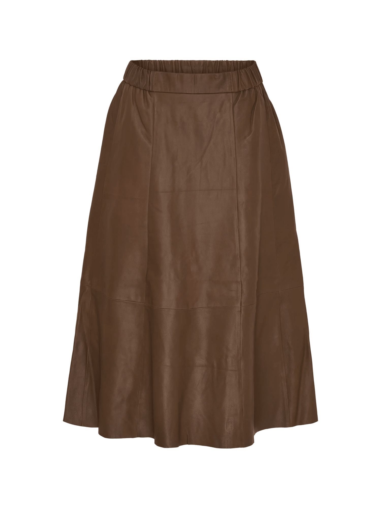 A - Shape Skirt Leather - Espresso - at home