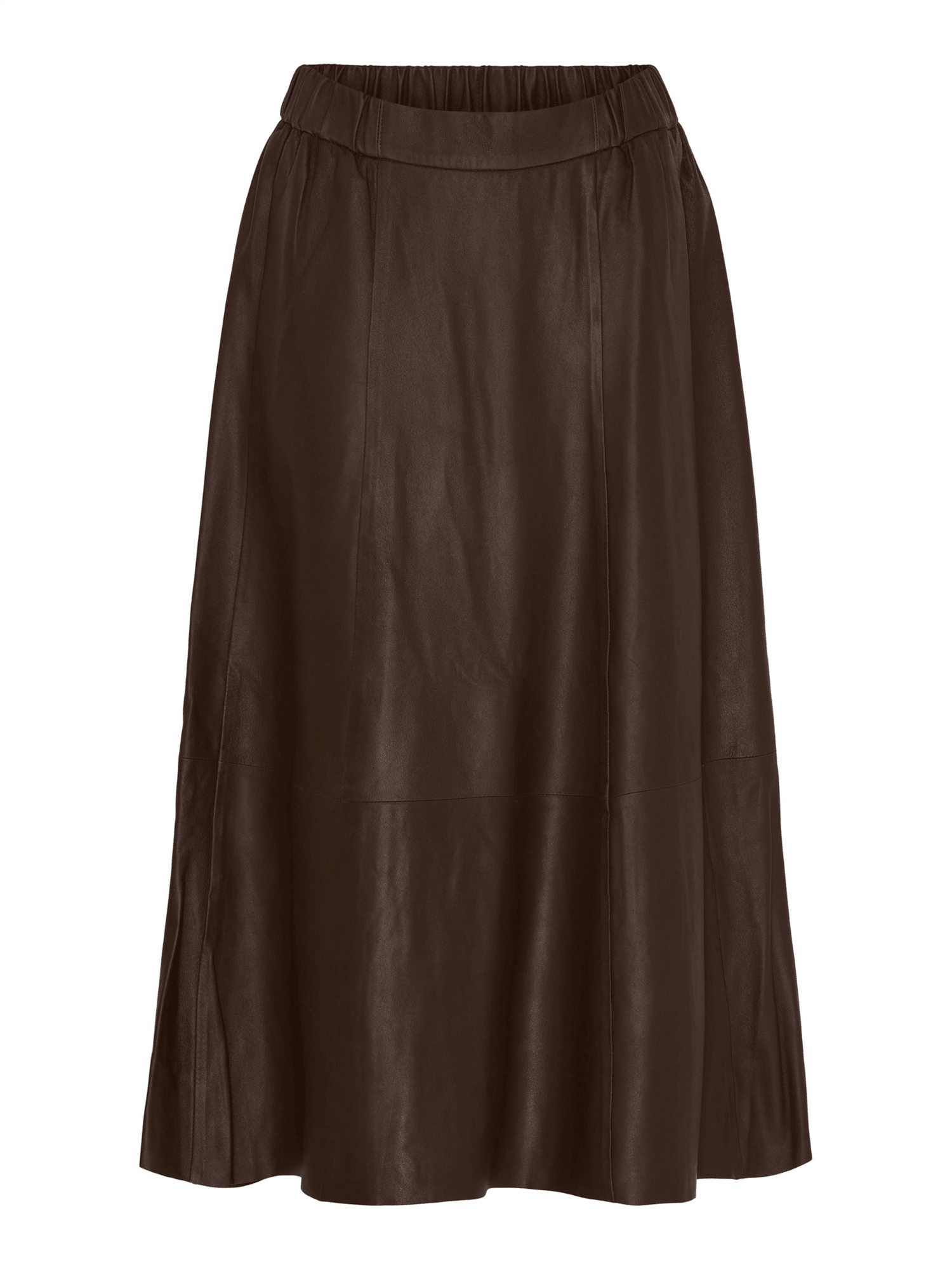 A-Shape Skirt Leather - Espresso - at home