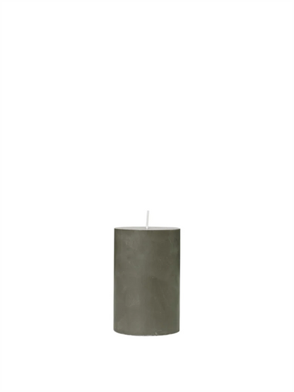 Eco Pillar Candle 10cm - Grape Leaf Green