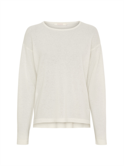 Selina Pure Cashmere Pullover - White