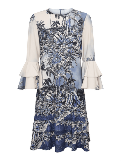 Aloha Dress - Shaded Blue - at home