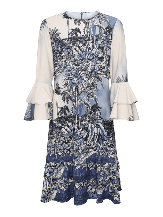 Aloha Dress - Shaded Blue - at home