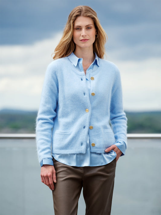 Ashley Cardigan - Light blue - at home