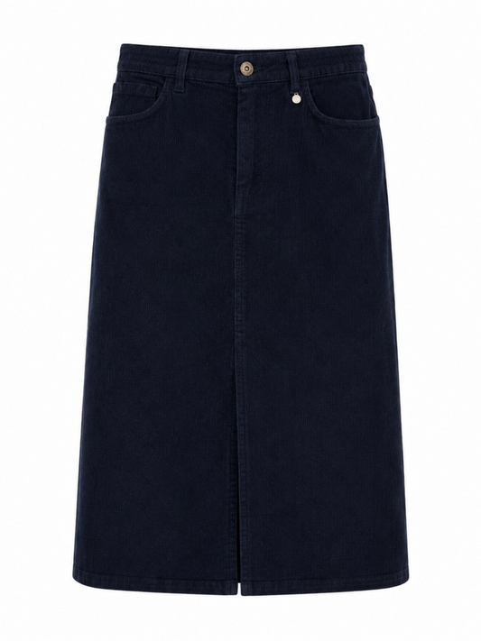 Corduroy Skirt - Blue Scuro