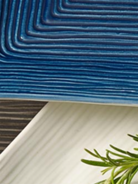 Fat Rektangulært Colour 34cm - Blue