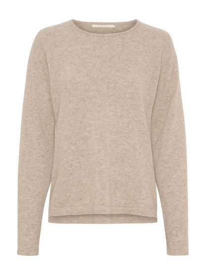 Selina Pure Cashmere Pullover - Nougat Melange