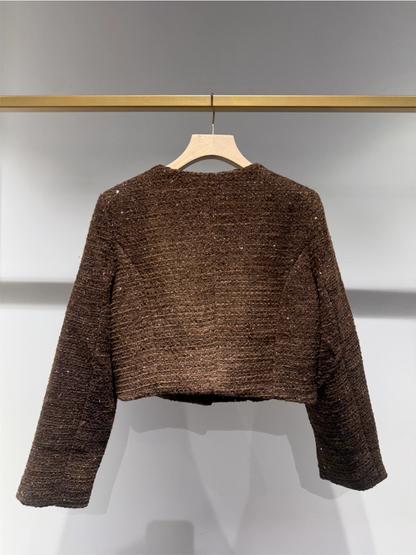 Jenny Tweed Jacket - Choco