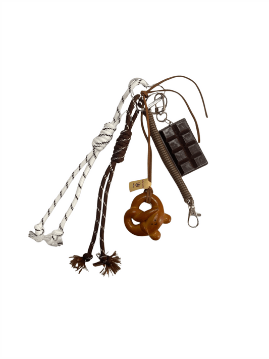 Bag Charm Set - Brown - at home