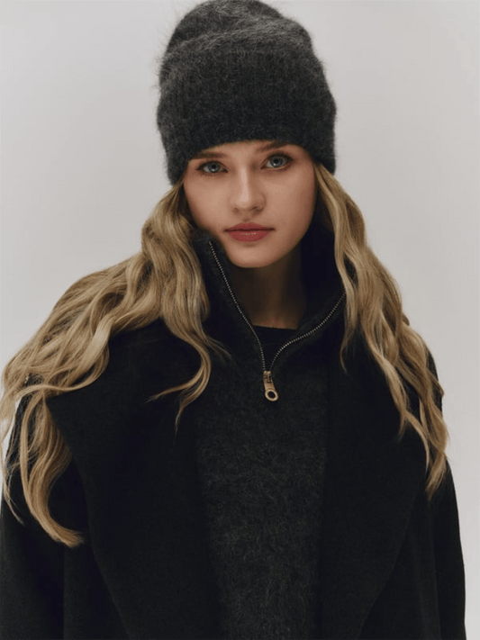 Belinda Chunky High Neck - Charcoal - at home