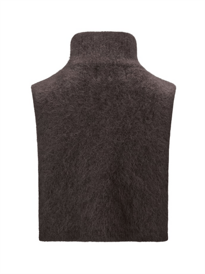 Belinda Chunky High Neck - Dark Brown - at home