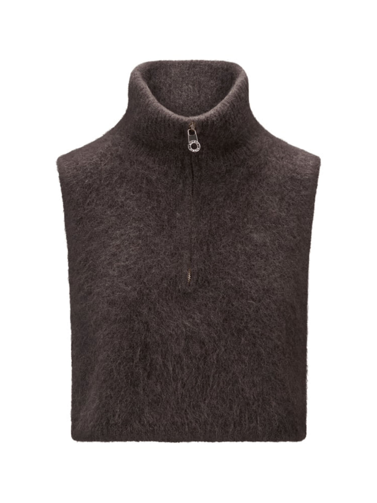 Belinda Chunky High Neck - Dark Brown - at home