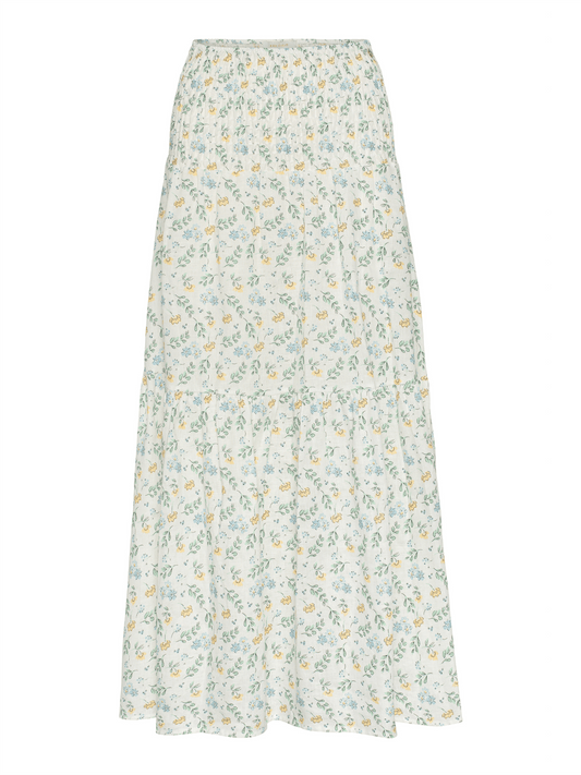 Billy Skirt Printed - Blue Yellow Flower - at home