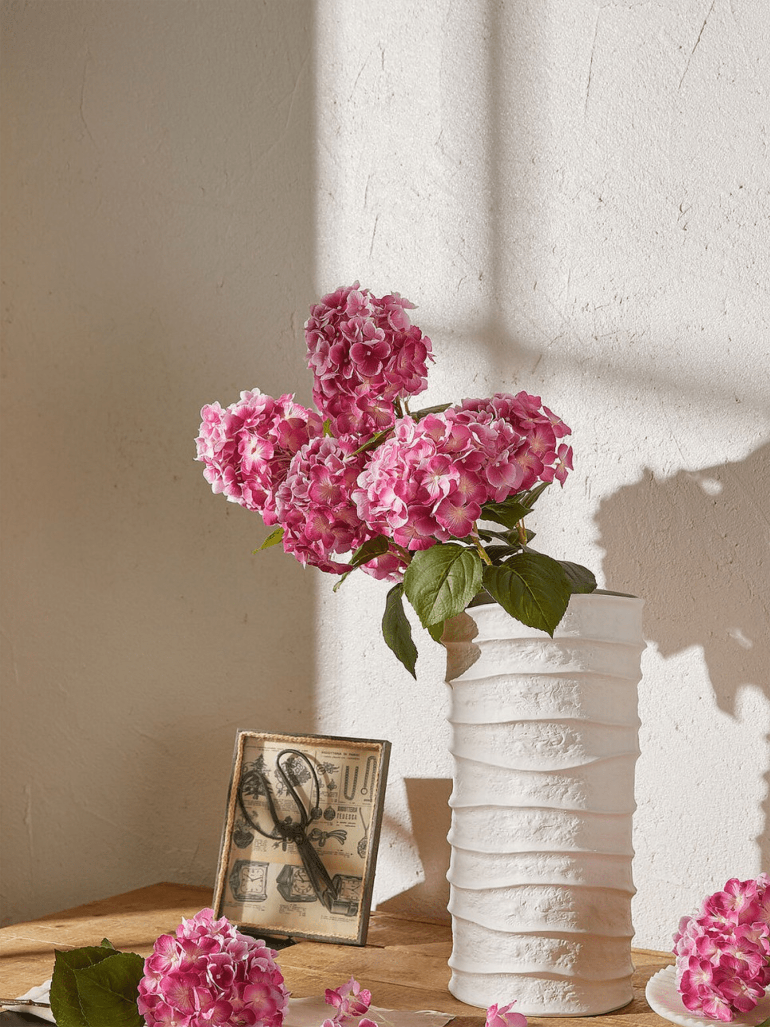 Blomst - Hortensia 70cm Mørkerosa - at home