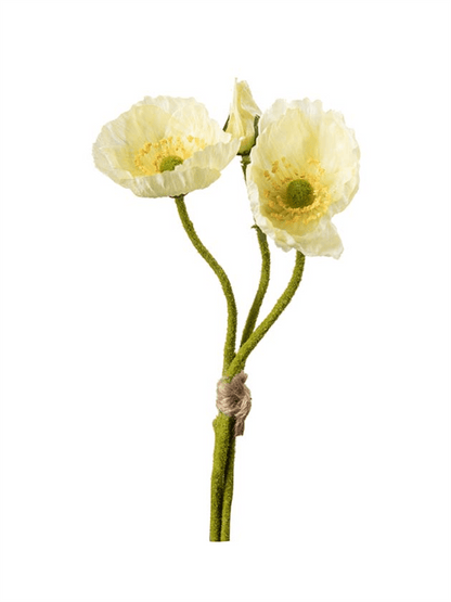 Blomst - Valmue 22cm Gul - at home