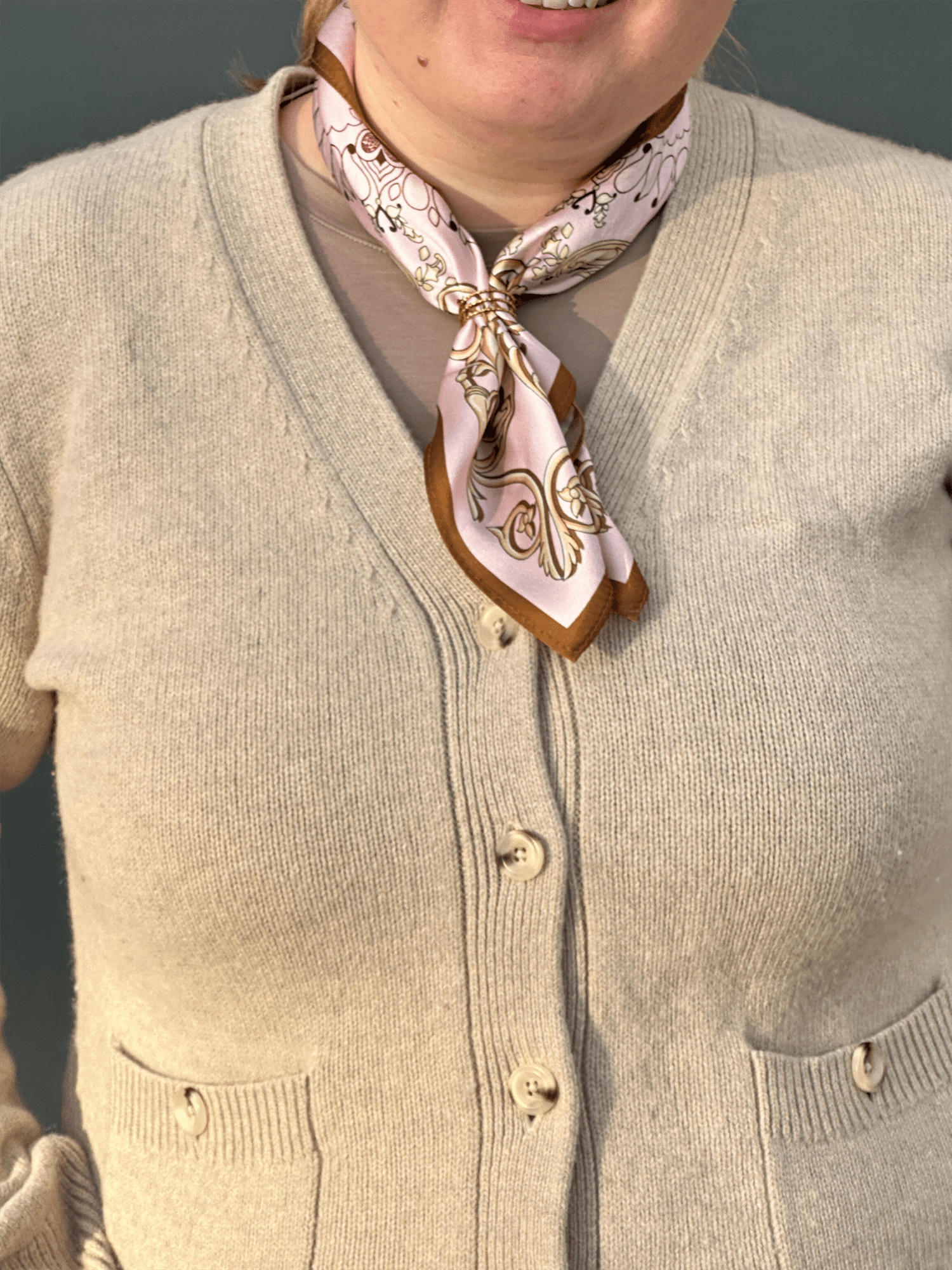 Bonita Scarf - Pale Rose - at home