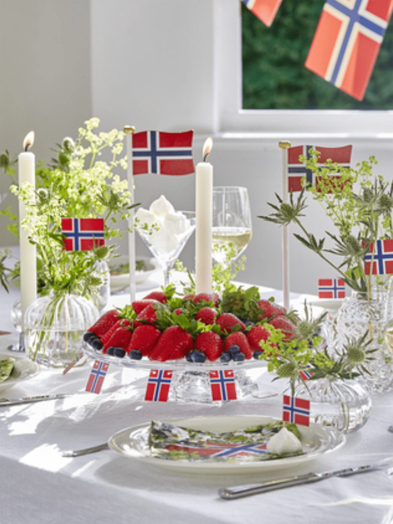 Bukettflagg - Norske Flagg 24stk - at home
