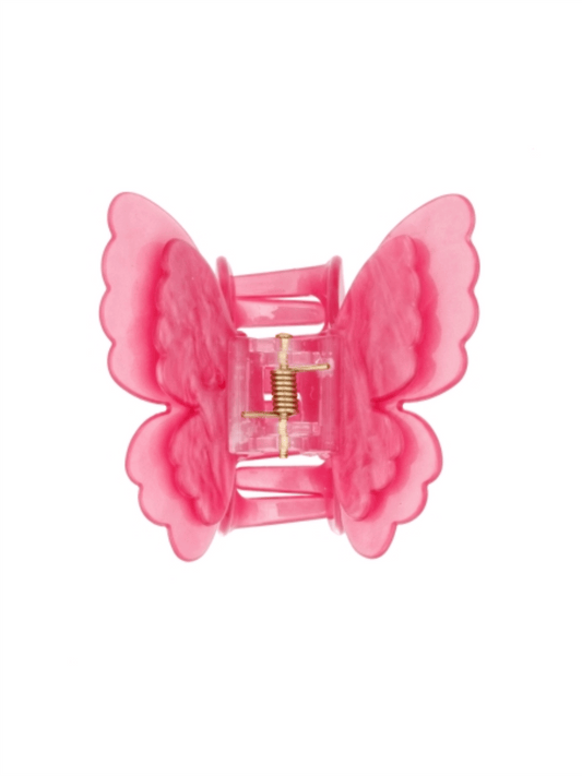 Butterfly Hair Claw - Bubblegum Pink - at home