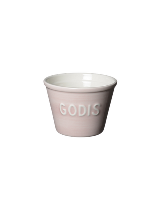 Godis Skål - Soft Pink Med Hvit Tekst