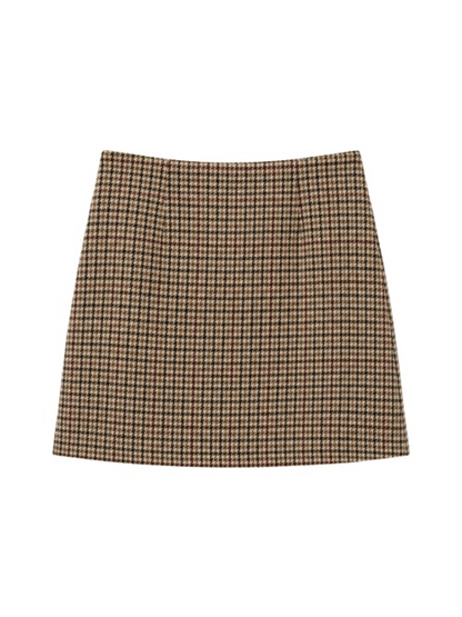 Check Skirt - Multi - at home